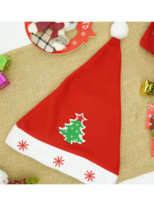 Santa Claus Hat Alista Home Christmas Tree Pattern Snowflake Ornament Red One Size Textile Material
