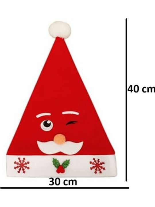 Santa Claus Hat Flippy Model 3 Santa Claus Mustache One Size Textile Material 30 X 40 Cm White Red