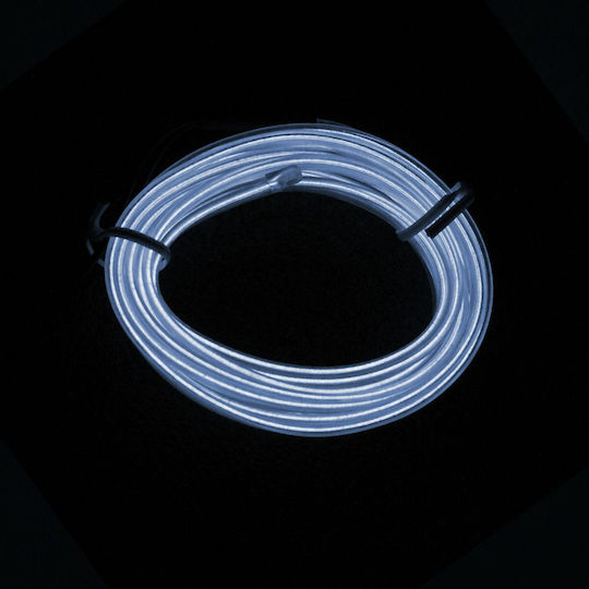 Innenraum-Dekorationsbeleuchtung für Autos Flexibles Beleuchtetes LED-Kabel Neon 12V Kaltweiß Innendekoration für Autos 2m 12V Weiß