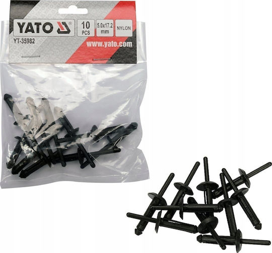 Kunststoff Nieten 5,0x17,2mm 10 Stück Yt-35982 Yato