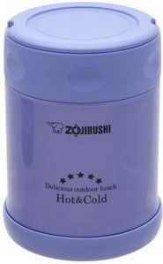 Zojirushi Δοχείο Φαγητού Inox Θερμός Μωβ με Χωρίσματα 350ml