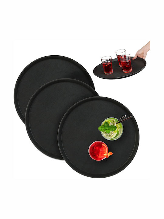 Relaxdays Serving Tray 40x40cm 3 Pieces
