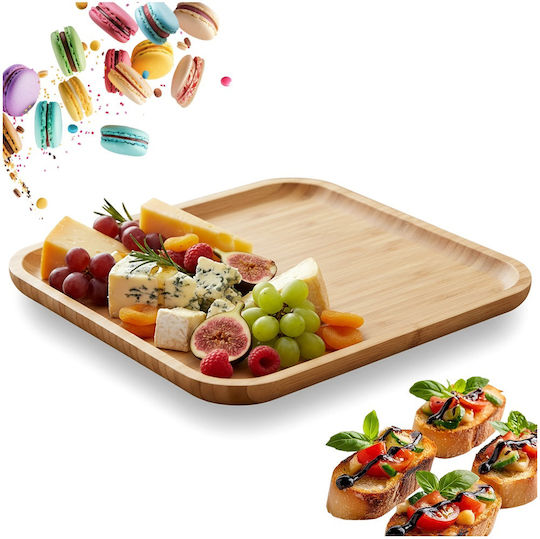 Excellent Houseware Bamboo Serving Tray 30x30x2cm
