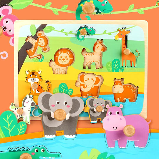 Puzzle Pentru Copii Din Lemn Pegged Pentru 3+ Ani 9 Piese Alista Home