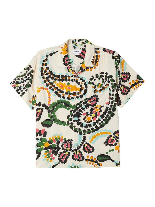 Paisley Cămașă Cu Mâneci Scurte În Linie Regular Fit Multicolor