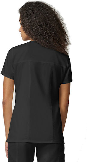 Γυναικεία Μπλούζα Cherokee Core Stretch V-neck 3 Τσέπες Black