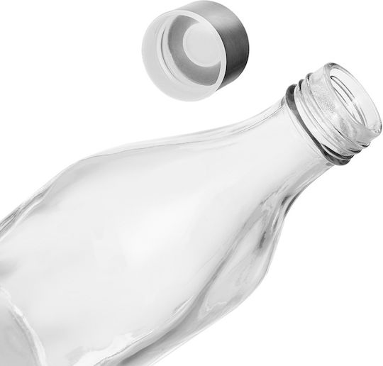Orion Бутилка за Вода Стъклена с Винт Капак Прозрачен 1100ml