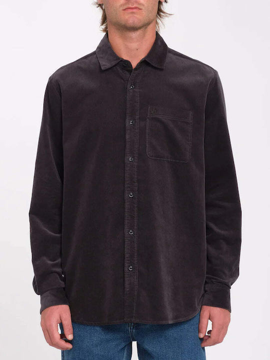 Zander Langärmlig Hemd Asphalt Black