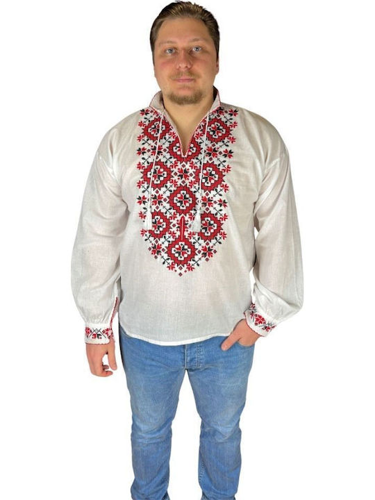Bluza Alb/Roșu