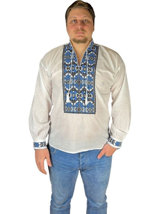 Тениска Бяла/Синя