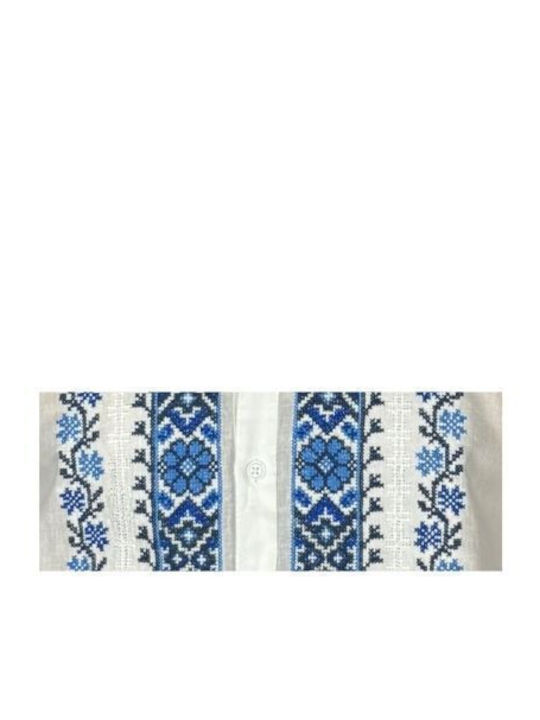 Blouse White Blue