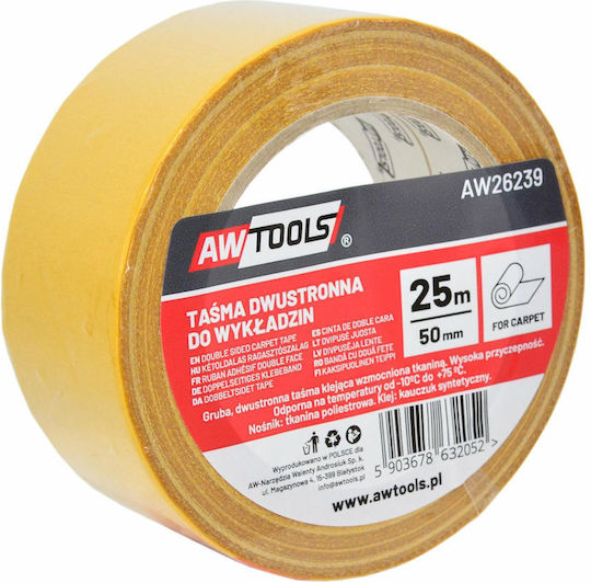 AWTools AWTools Doppelseitiges Klebeband Gelb 50mx50mm