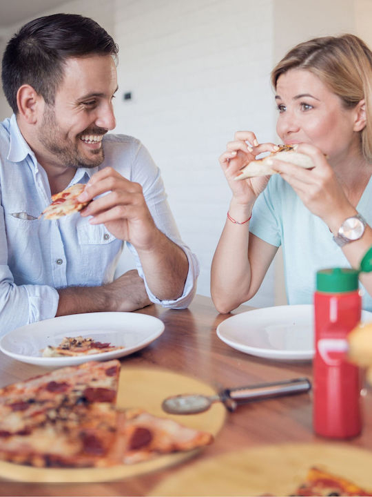 Relaxdays Wooden Pizza Serving Platters 32x32cm 2 Pieces