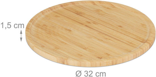 Relaxdays Relaxdays Servierplatte Pizza Hölzernes 32x32cm 4 Stück
