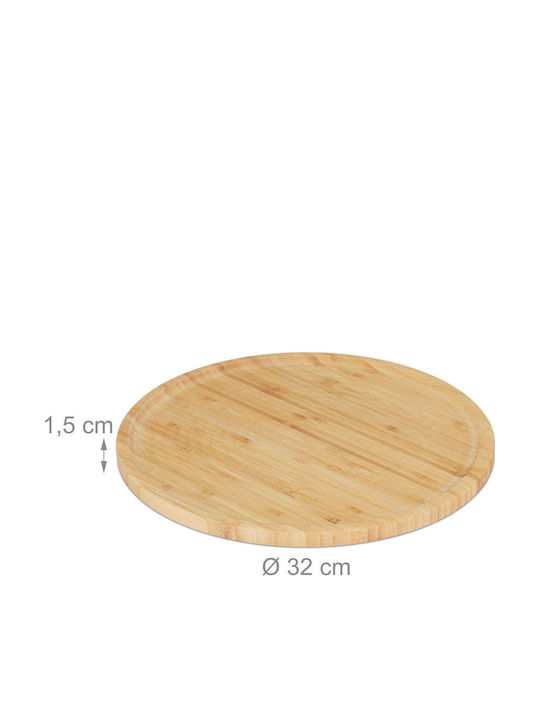 Relaxdays Wooden Pizza Serving Platters 32x32cm 2 Pieces