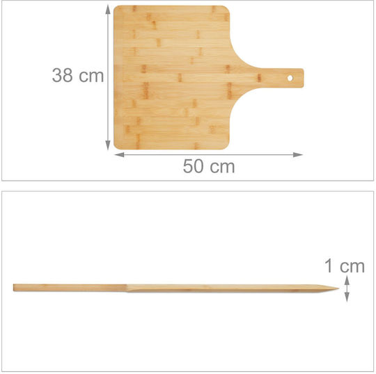 Relaxdays Wooden Pizza Serving Platter 38cm
