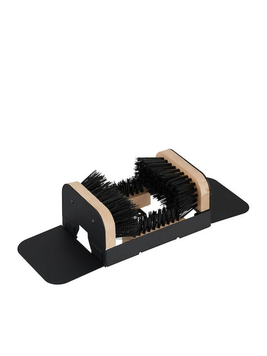 Relaxdays Shoe Brush Black 11x23x15.5cm Shoe Holder