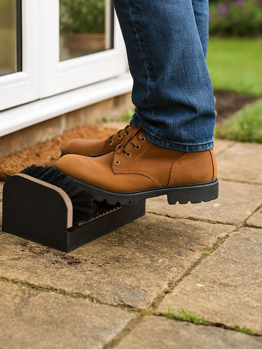 Relaxdays Shoe Brush Black 11x23x15.5cm Shoe Holder