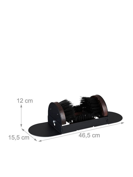Relaxdays Perie Curățare Încălțăminte Negru Maro 12x23x15.5cm Pentru Exterior 3 Fețe Curățare