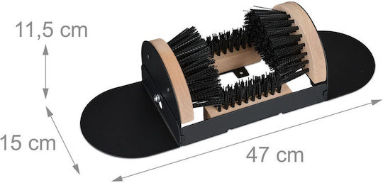 Relaxdays Shoe Cleaning Brush Black 11.5x23x15cm 3 Cleaning Sides