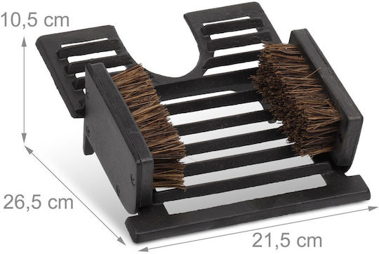 Relaxdays Răzuitor pentru Pantofi Fontă Negru Maro 10.5x21.5x26.5 Cm