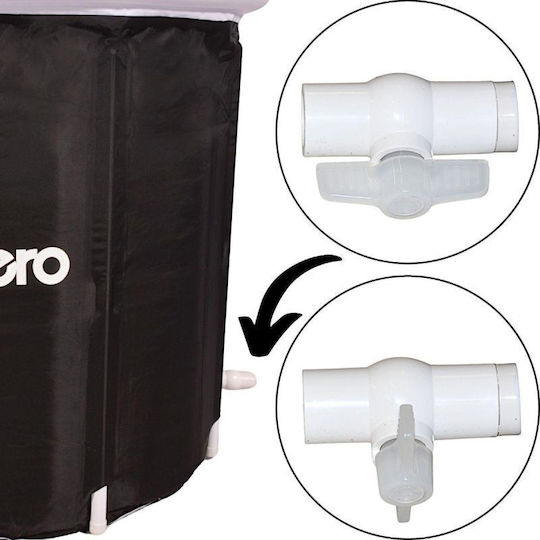 Warm Swimming Pool Ice Bath 80x75cm 1068701 Black