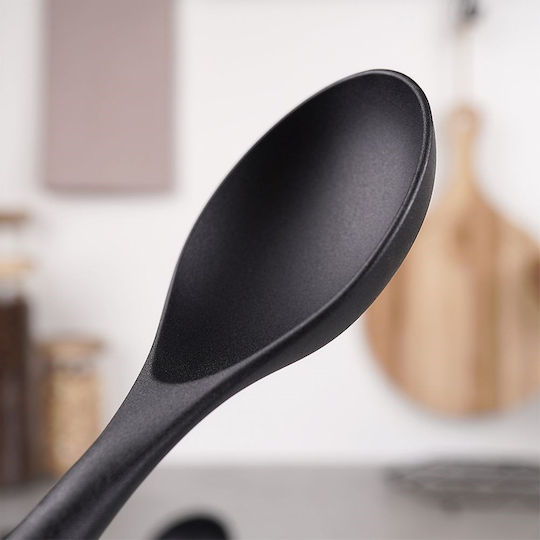 Excellent Houseware Lingură De Bucătărie Din Lemn Neagră 31.5cm