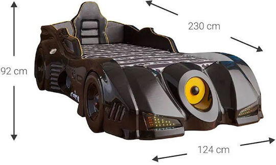 Dark Mobil Night Rider Kids Bed Car Single Black