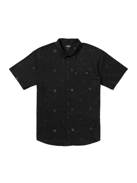 Sundays Mini Short-sleeved Cotton Shirt Black