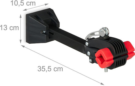 Relaxdays Bicycle Maintenance Stand Black Red 13x35.5x10.5 Cm Max Capacity 20 Kg Foldable