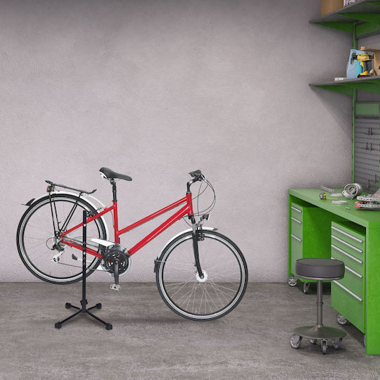 Relaxdays Adjustable Bicycle Storage Stand Black 63.5x32x35 Cm 30 Kg Capacity