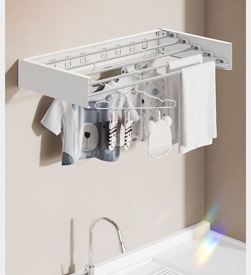 Alista Home Uscătoare Rufe Pliere De Perete Din Aluminiu Cu Lungimea Suportului De Uscare A Hainelor 1.15m
