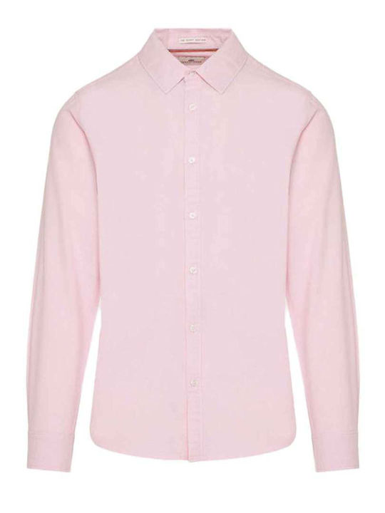 Langärmlig Baumwolle Hemd Rosa