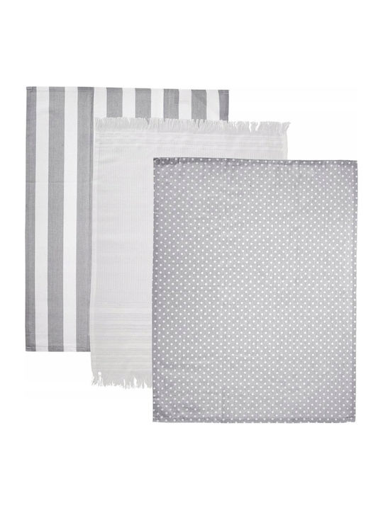 Orion Πετσέτα Κουζίνας σε Γκρι Χρώμα 70x50cm 3τμχ Orion Πετσέτα Κουζίνας σε Γκρι Χρώμα 70x50cm 3τμχ
