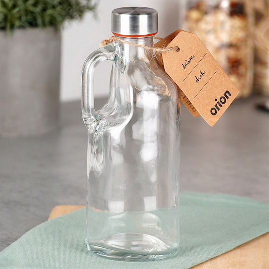 Orion Glas Wasserflasche mit Schraubdeckel Transparent 550ml