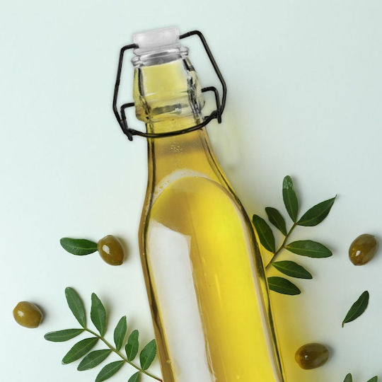 Orion Μπουκάλι Νερού Γυάλινο με Κλιπ Μωβ 290ml