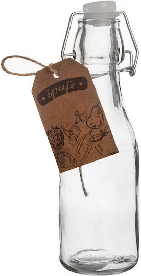 Orion Glass Water Bottle With Purple Clip 290ml