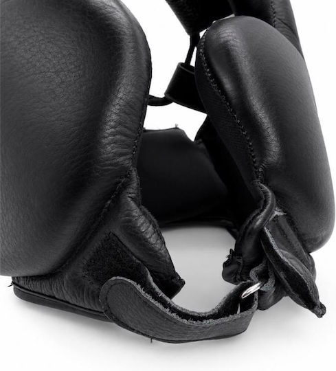 Chosen Adult Open Face Leather Black Boxing Helmet