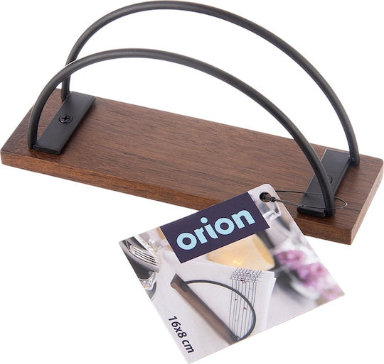 Orion Χαρτοπετσετοθήκη Ξύλινη Μαύρη 16x5x8cm