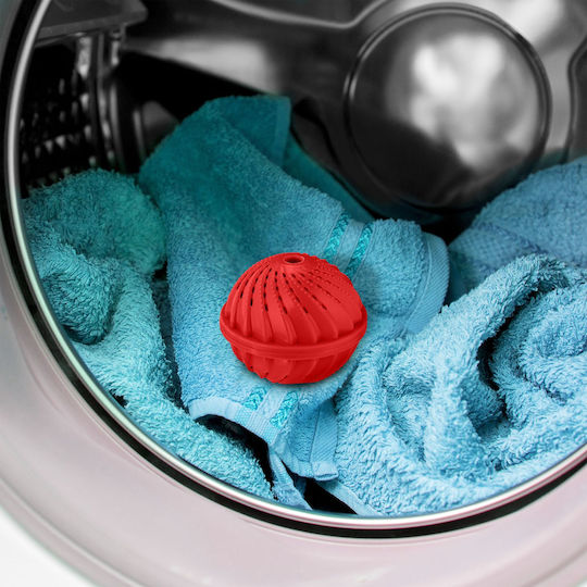 Set 4 Red Relaxdays Laundry Balls 9x10.5cm Reusable Detergent-free