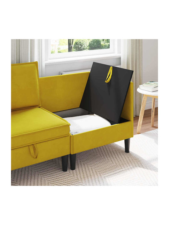 Velvet Yellow Armchair 70x70x82cm