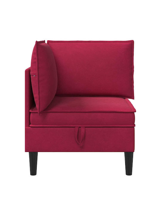 Velvet Red Armchair 70x70x82cm