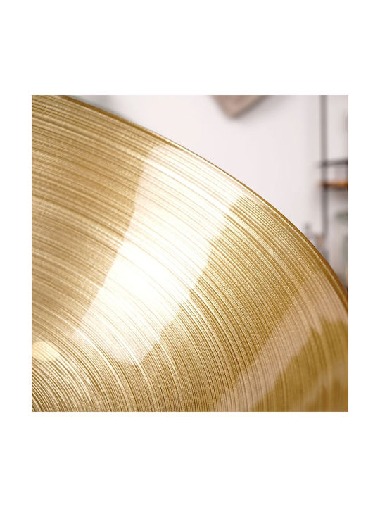 Vilde Vilde Servierschale Rund Glas Gold mit Durchmesser 15cm