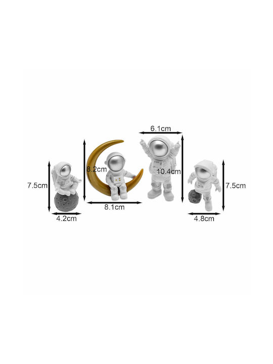 Decorative Statuettes Made of Plastic Set 4 Pieces