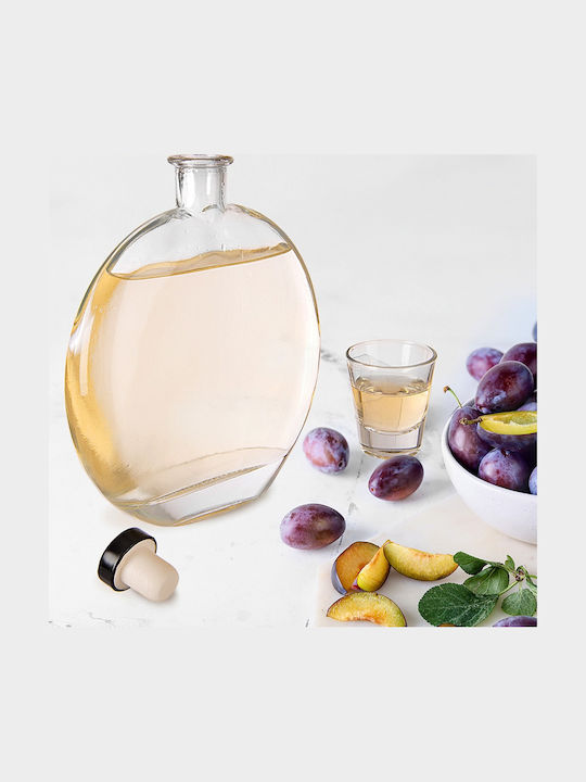 Orion Glass Wine Serving Decanter 19cm with Stopper Transparent 520ml