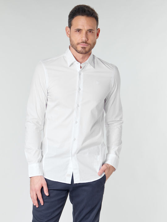Dressed Langärmlig Baumwolle Hemd Weiß