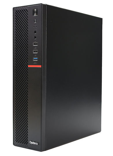 OptimX T5 SFF + Monitor Curbat 27" + Kit Tastatură Și Mouse USB Refurbished Grad A (Core i5-9400/16GB/512GB SSD/W11 Pro)