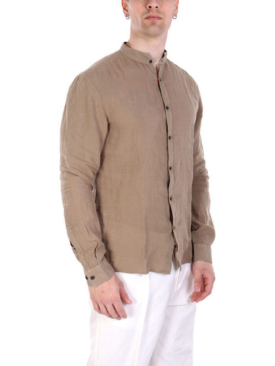 Elvory Long-sleeved Linen Shirt Brown