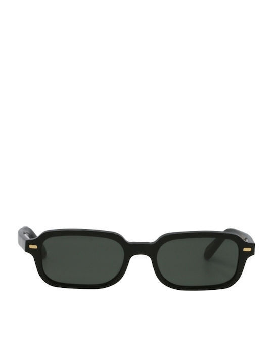 Gast Voce Unisex Sunglasses with Black Horn-Rimmed Frame and Black Lens VOC01