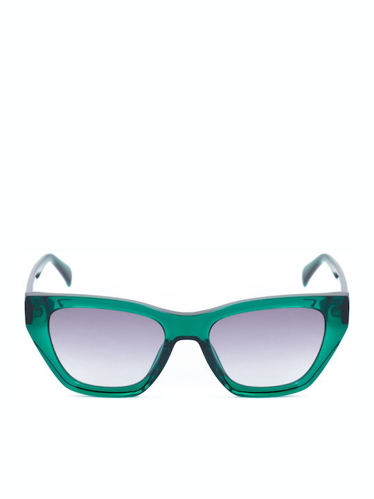 Tous Women's Sunglasses with Green Plastic Frame and Gray Gradient Lens TOB85 0G61